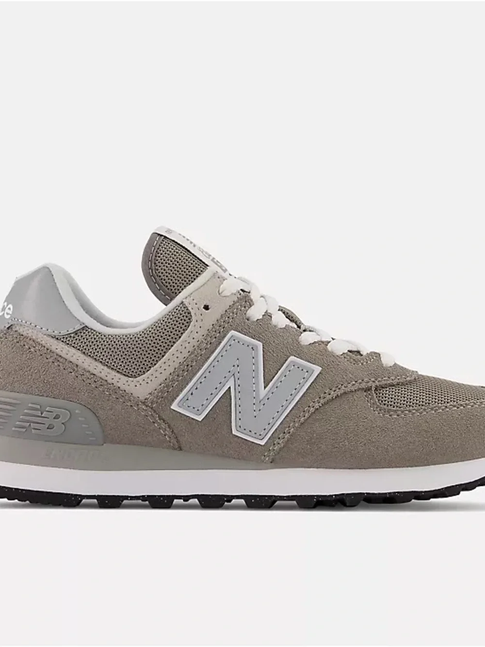 New Balance Taupe and Light Gray Suede Mesh Sneaker